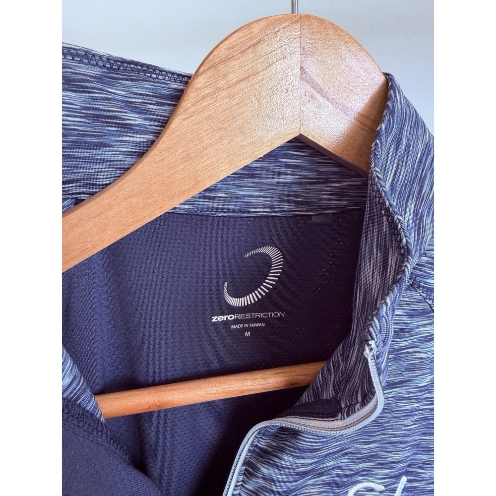 Zero Restriction Shae 1/2 Zip Blue Golf Performance Pullover Long Sleeve Medium - Picture 4 of 7